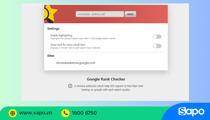 Nhập URL muốn kiểm tra