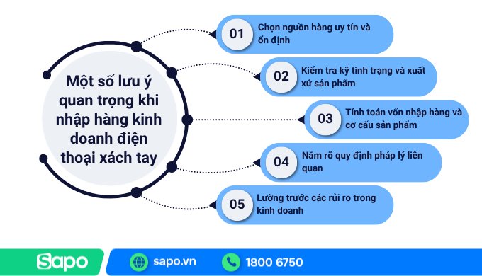 Một số lưu ý khi nhập hàng kinh doanh điện thoại xách tay