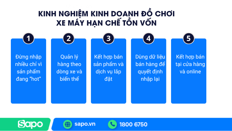 Kinh nghiệm kinh doanh đồ chơi xe máy
