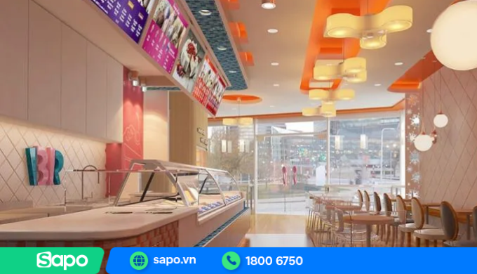 Trang trí quán kem tươi hút khách hàng