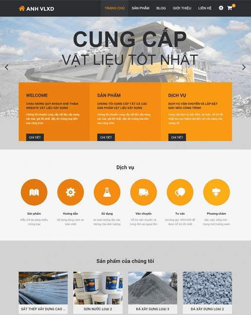 website vật liệu xây dựng