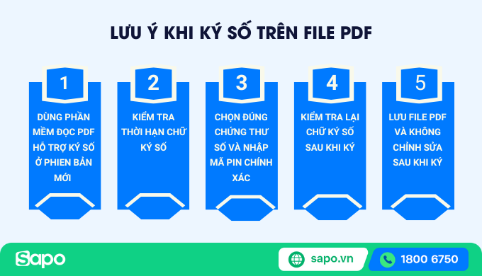 Lưu ý khi ký chữ ký số trên file PDF