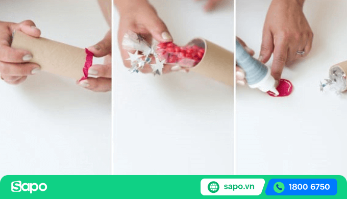 Làm đồ trang trí Tết bằng giấy với Pháo giấy