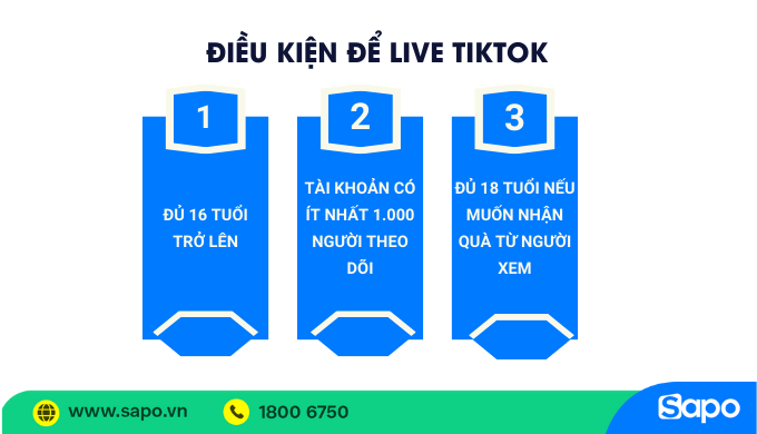 điều kiện để live trên tiktok