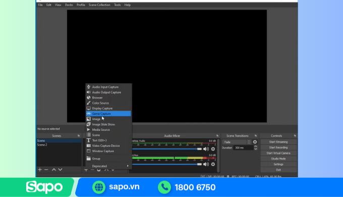 Thêm nguồn hình ảnh cho buổi livestream