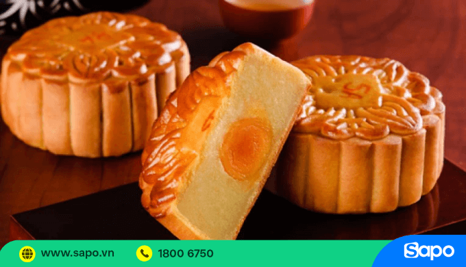 Bánh trung thu nướng nhân đậu xanh