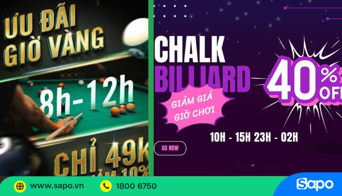 Khuyến mãi quán bida