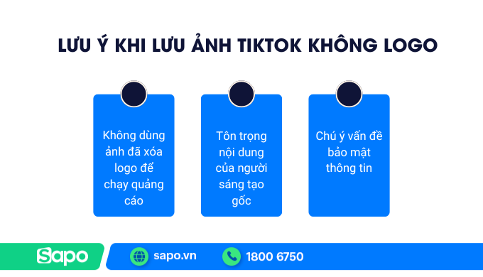 lưu ý khi lưu ảnh trên tiktok không có logo