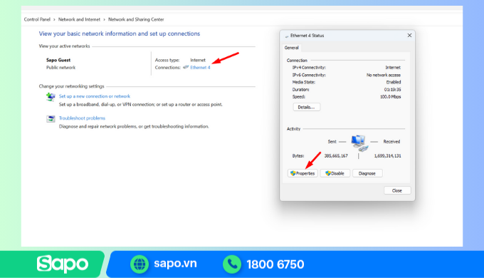 Lưu ý về kết nối mạng khi truy cập phần mềm Sapo