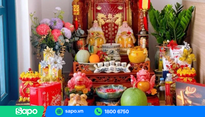 Mâm lễ cúng Thần Tài
