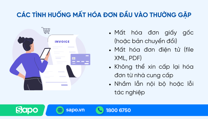các trường hợp mất hoá đơn đầu vào