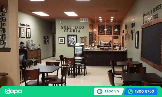 đèn âm trần quán cafe