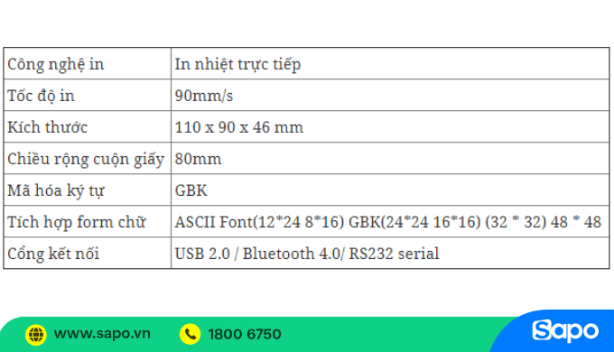 Giá bán của máy in hóa đơn cầm tay kết nối điện thoại ZKC 8001
