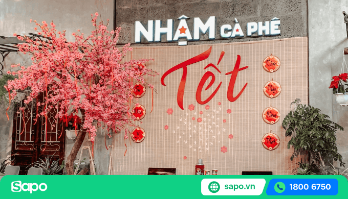 quán cafe ngày tết