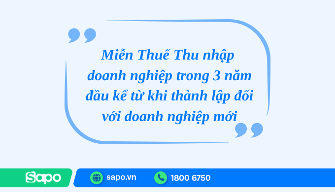 Miễn thuế cho doanh nghiệp mới thành lập