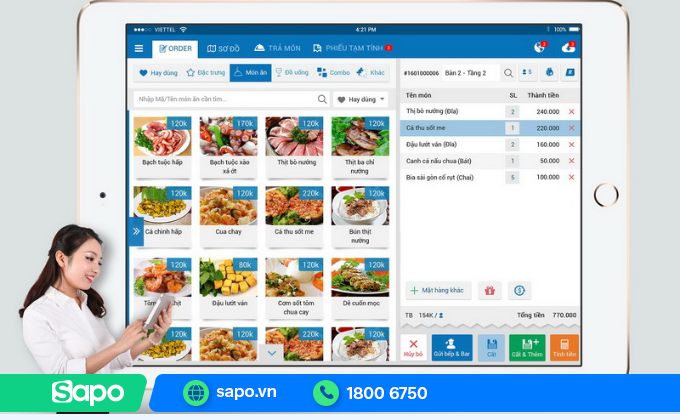 phần mềm quản lý quán ăn misa