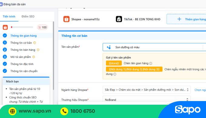 Đăng bán sản phẩm đa sàn với AI