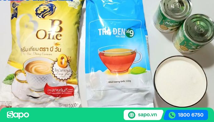 nguyên liệu làm trà sữa