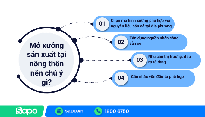Lưu ý khi chọn mở xưởng sản xuất ở nông thôn