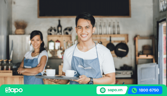 phục vụ quán cafe