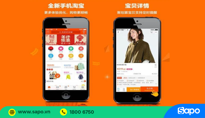 Đặt hàng taobao trên điện thoại