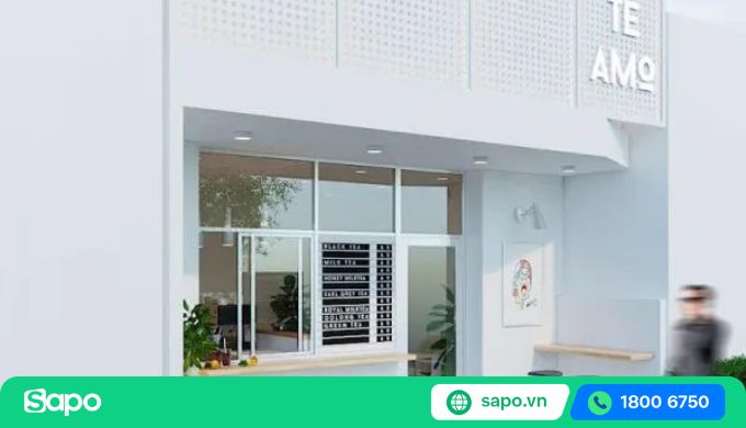 Mô hình cửa hàng trà sữa Teamo