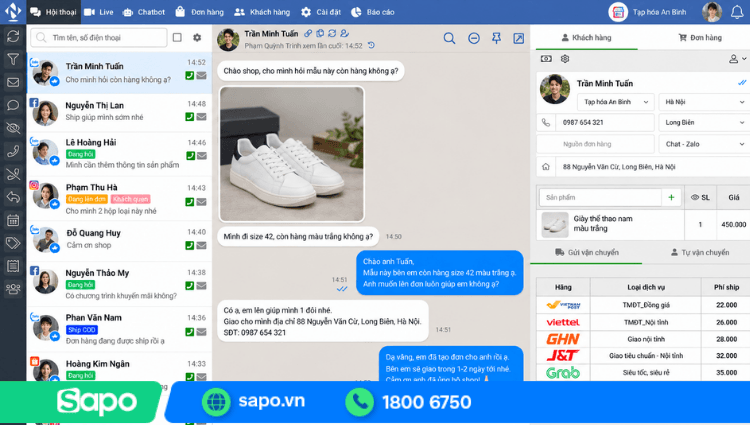 Phần mềm quản lý tin nhắn Zalo OA Vpage