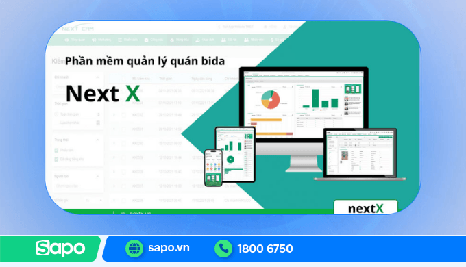 phần mềm tính tiền quán bida nextx