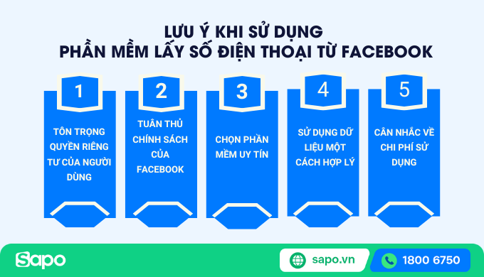 Lưu ý khi sử dụng phần mềm lấy số điện thoại từ Facebook