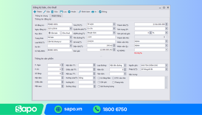 Phần mềm quản lý bất động sản Bee Rem