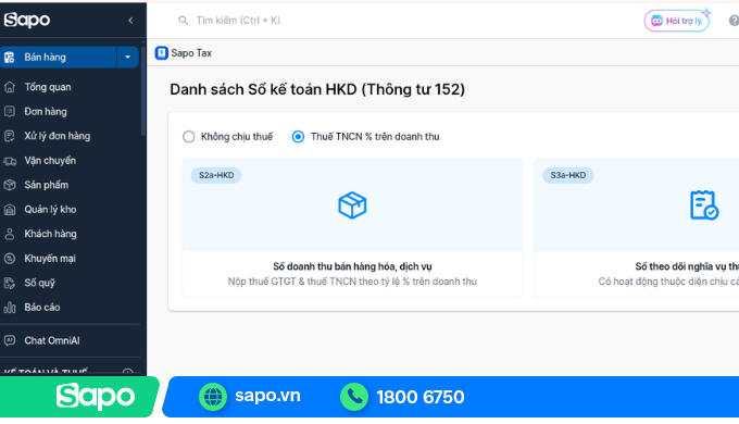 Ghi sổ kế toán, làm dữ liệu kê khai thuế trực tiếp trên phần mềm