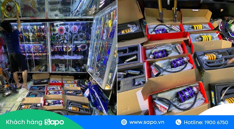Cửa hàng đồ chơi xe máy tại Thủ Đức ứng dụng Sapo quản lý bán hàng