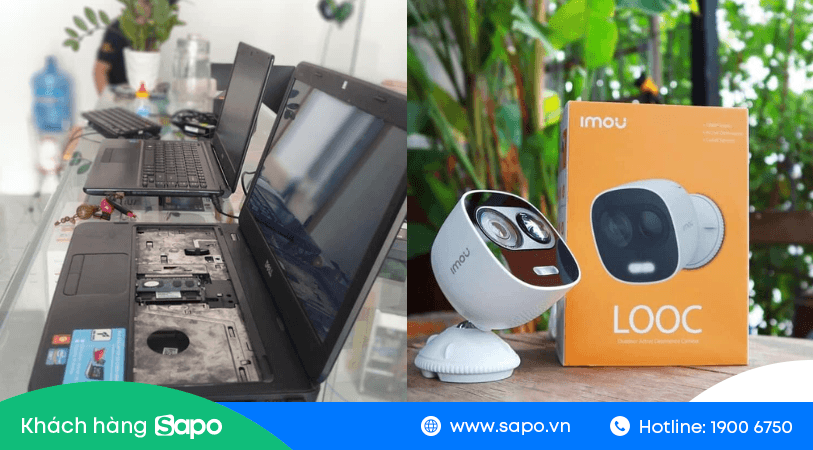 Cửa hàng bán, sửa chữa máy tính, camera Bảo Khang sử dụng Sapo