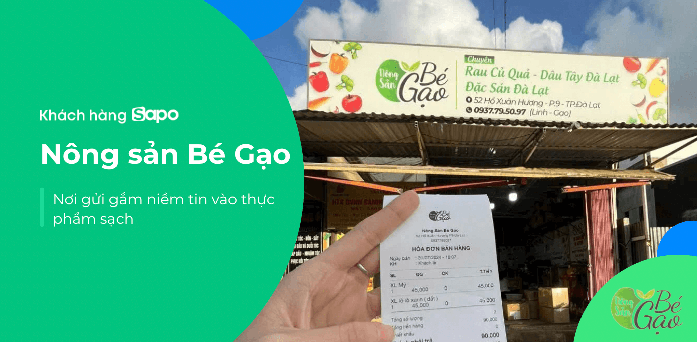 Nông sản Bé Gạo tin dùng Sapo