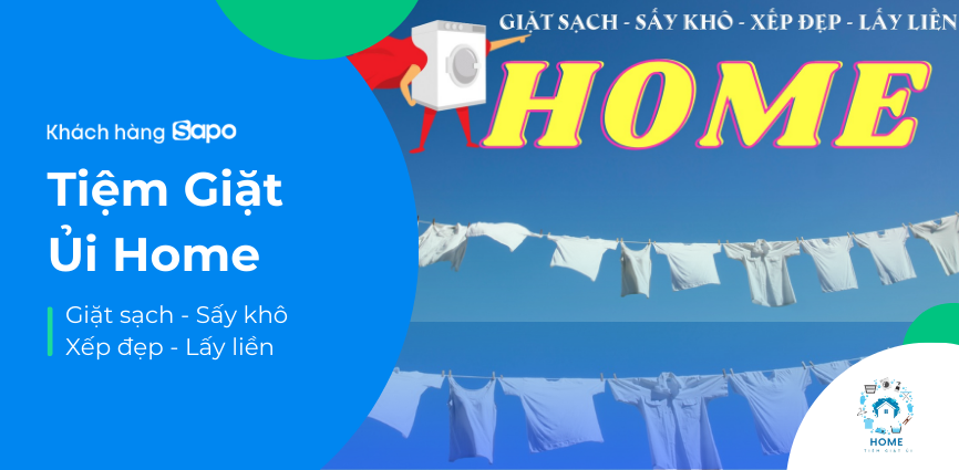 Tiệm giặt ủi Home dùng phần mềm Sapo