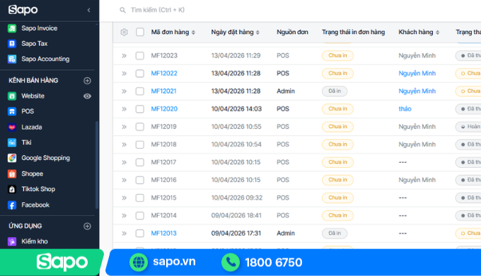 Ngoài quản lý doanh thu, phần mềm Sapo còn hỗ trợ bán và vận hành cửa hàng toàn diện