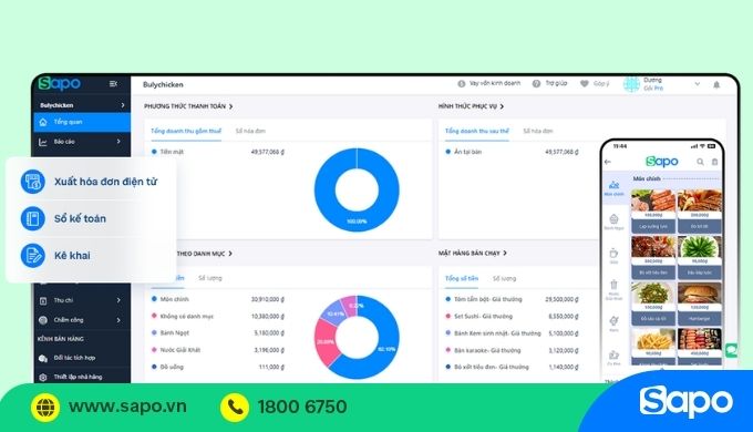 phần mềm quản lý nhà hàng miễn phí Sapo