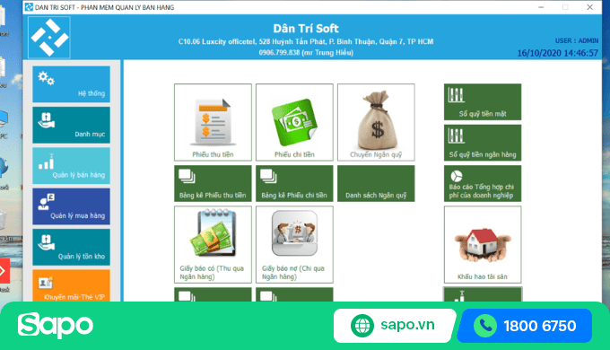 phần mềm quản lý nhà phân phối Dân trí soft