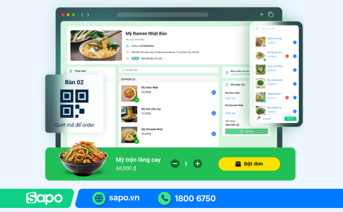 phần mềm quản lý quán cơm văn phòng Sapo