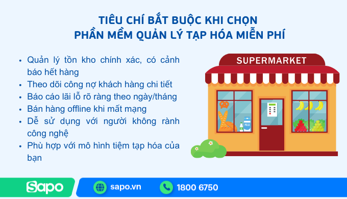 phần mềm quản lý tạp hoá miễn phí