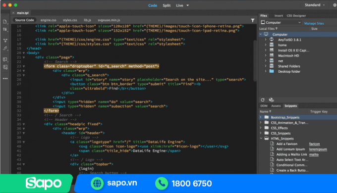 Phần mềm Dreamweaver