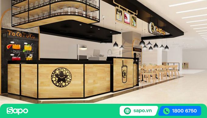 quầy bar trà sữa đẹp