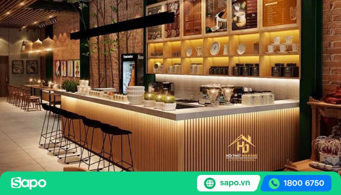 mẫu quầy trà sữa đẹp