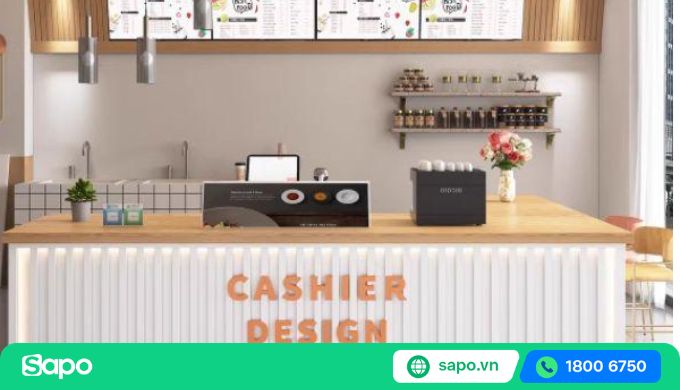 Quầy trà sữa phong cách cổ điển