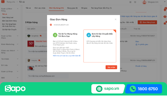 quy trình xử lý đơn hàng shopee