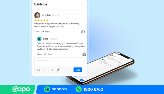 Sapo Omnichannel ứng dụng AI tổng hợp phản hồi đánh giá khách hàng