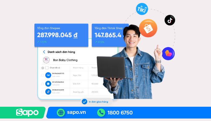 Sapo – Phần mềm quản lý đơn hàng linh hoạt đa kênh