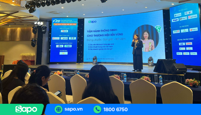 Bà Trương Tố Linh - Giám đốc Sapo Enterprise chia sẻ tại phiên Hà Nội