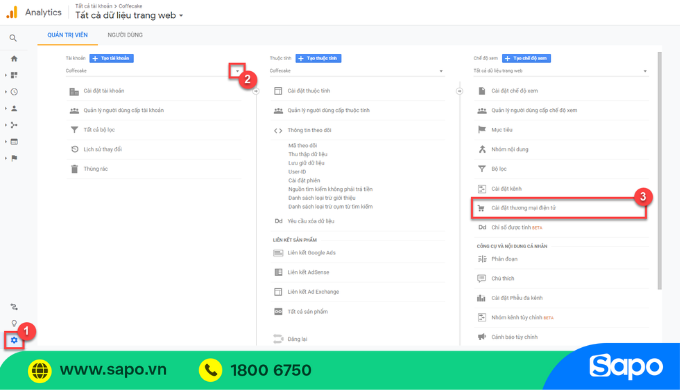 Cài đặt Google Enhanced Ecommerce trên Sapo Web