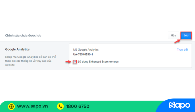 Cài đặt Google Enhanced Ecommerce
